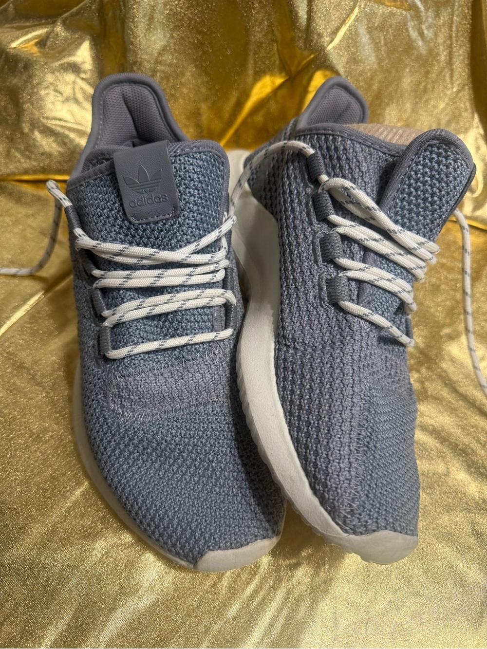 adidas-Sneakers Women’s Terrex Gray Knit Lace-Up Sneakers Outdoor.